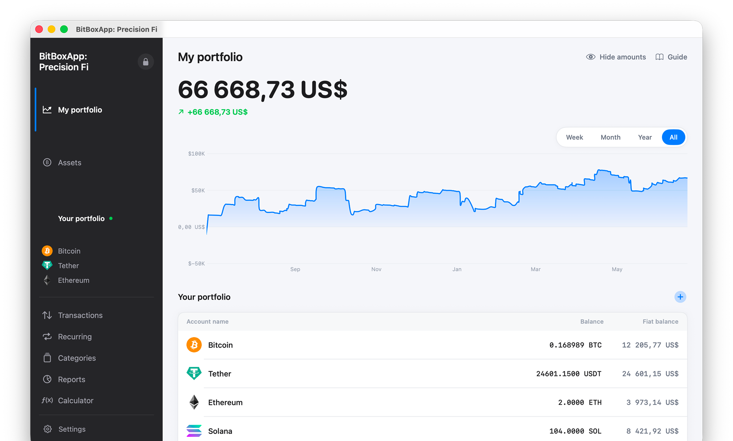 BitBoxApp: Precision Fi on macOS — screenshot